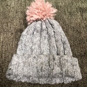 Pink Pom Pom Knit Hat